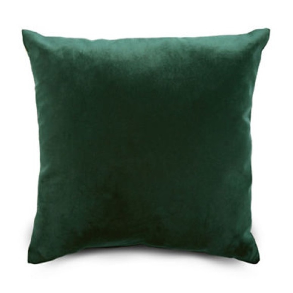 Emerald Green Velvet Throw Pillow. Two tone. new